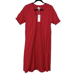 Never A Wallflower Red Windowpane Marakesh Midi Dress Women’s size XS NWT